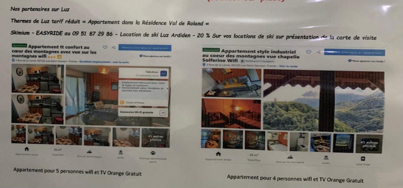 Appartement Tt Confort Au Coeur Des Montagnes Avec Vue Sur Les Montagnes Wifi Luz-Saint-Sauveur Exteriör bild